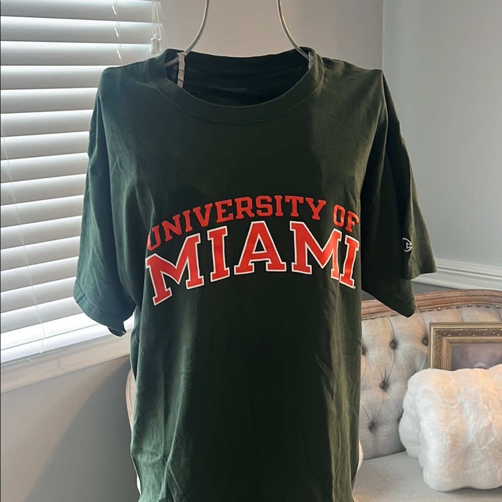 Champion Green University of Miami Tee